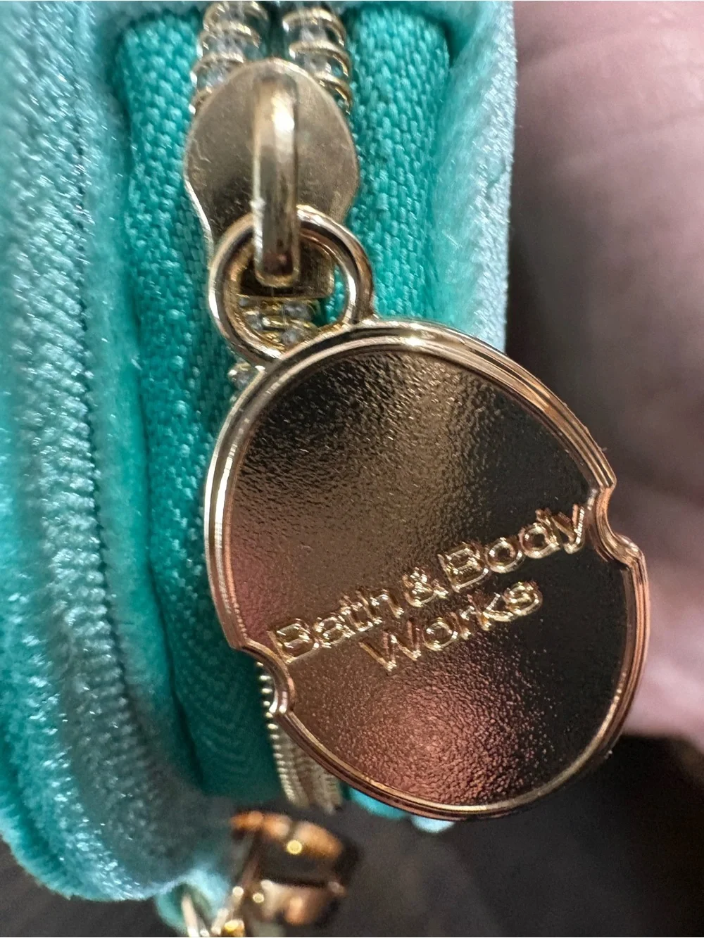 Disney Teal Round Coin Pouch with Embroidered Swan new
